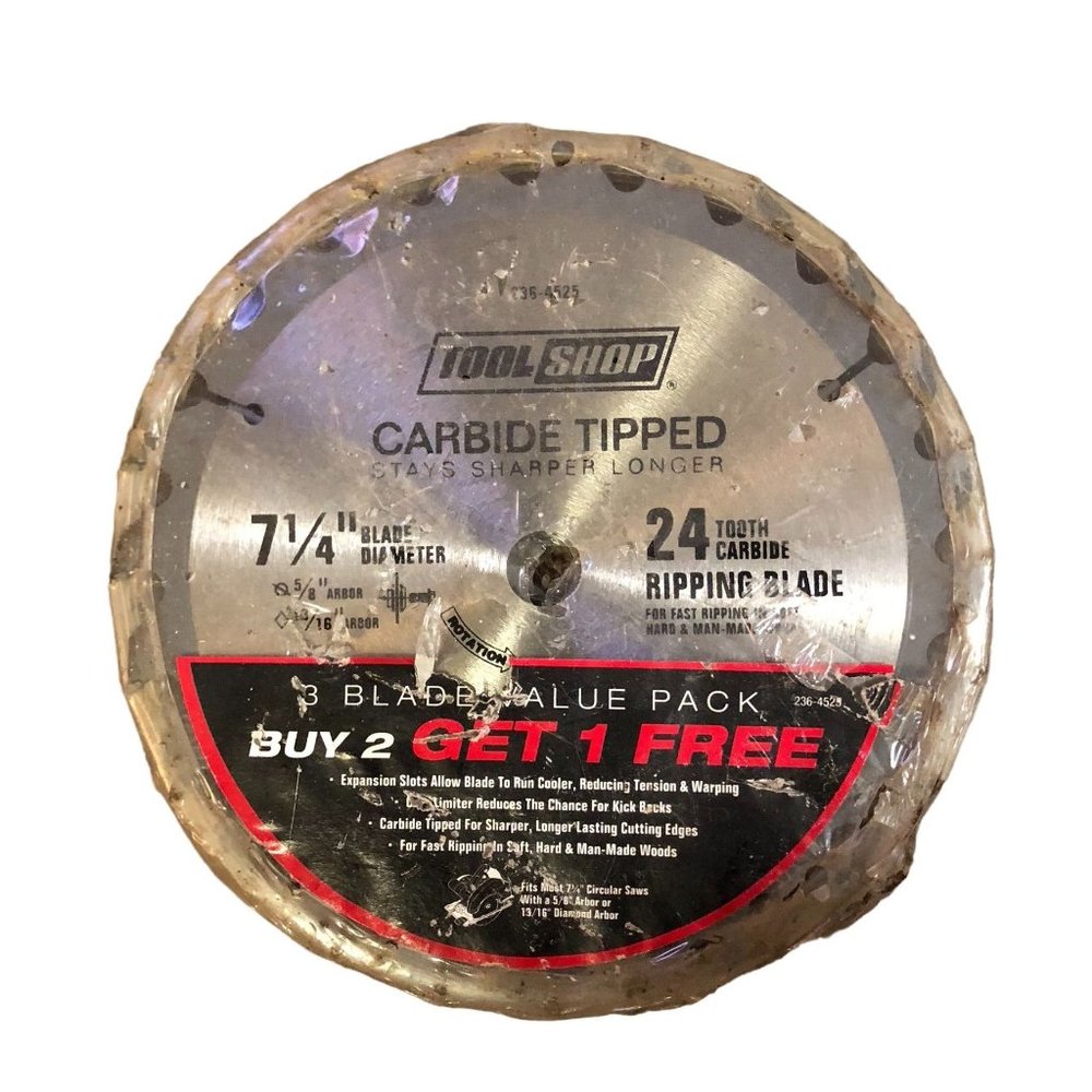 Menards Tool Shop Circular Saw Blades New 7 1/4” Set of 3